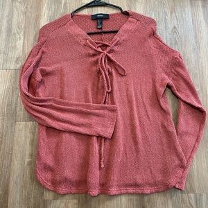 FOREVER 21 burnt orange knitted shirt